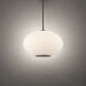 Illusion 1 Light 16 inch Black Pendant Ceiling Light in 3500K