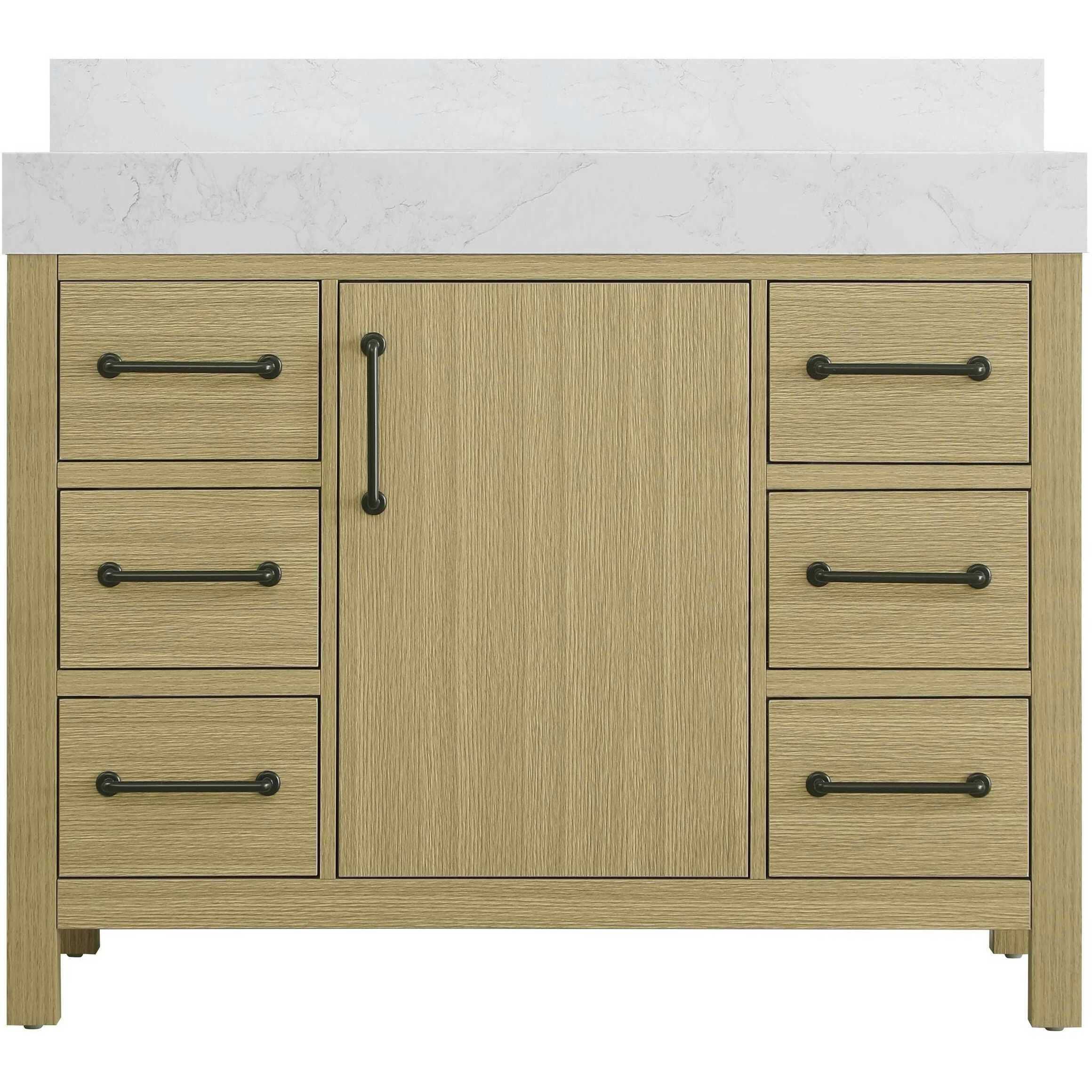 Nathan 42 X 34 inch Honey Brown Bathroom Vanity Cabinet