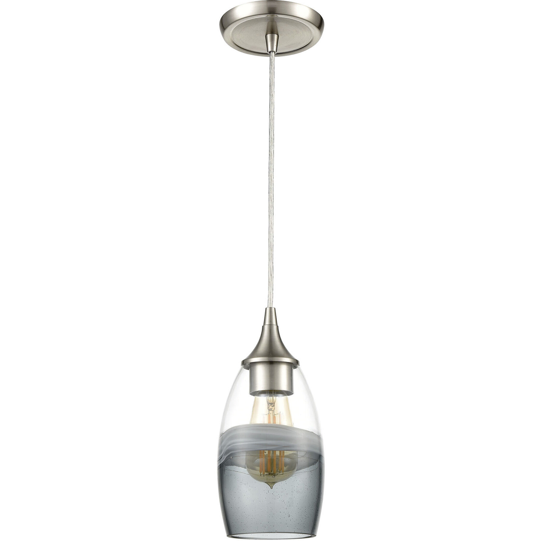 Sutter Creek 1 Light 5 inch Smoke Swirl with Oil Rubbed Bronze Mini Pendant Ceiling Light