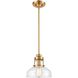 Manhattan Boutique 1 Light 9 inch Brushed Brass Mini Pendant Ceiling Light