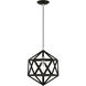 Ashland 1 Light 13 inch Black with Brushed Nickel Accents Pendant Ceiling Light