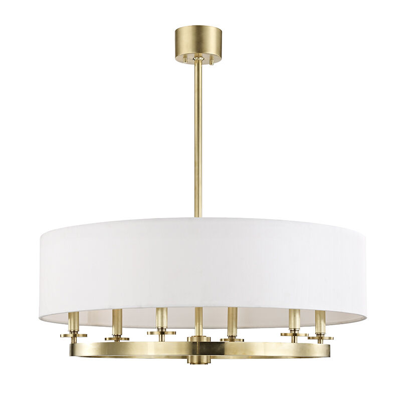 Durham 6 Light 30.75 inch Aged Brass Pendant Ceiling Light
