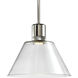 Zigrina 1 Light 11.75 inch Polished Nickel Pendant Ceiling Light