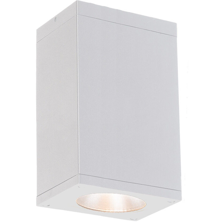 Cube Arch LED 5.5 inch White Outdoor Flush in Spot, 85, 2700K