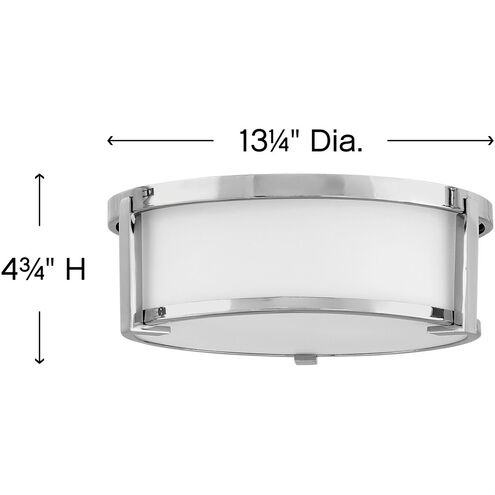 Lowell 2 Light 13.25 inch Chrome Indoor Flush Mount Ceiling Light