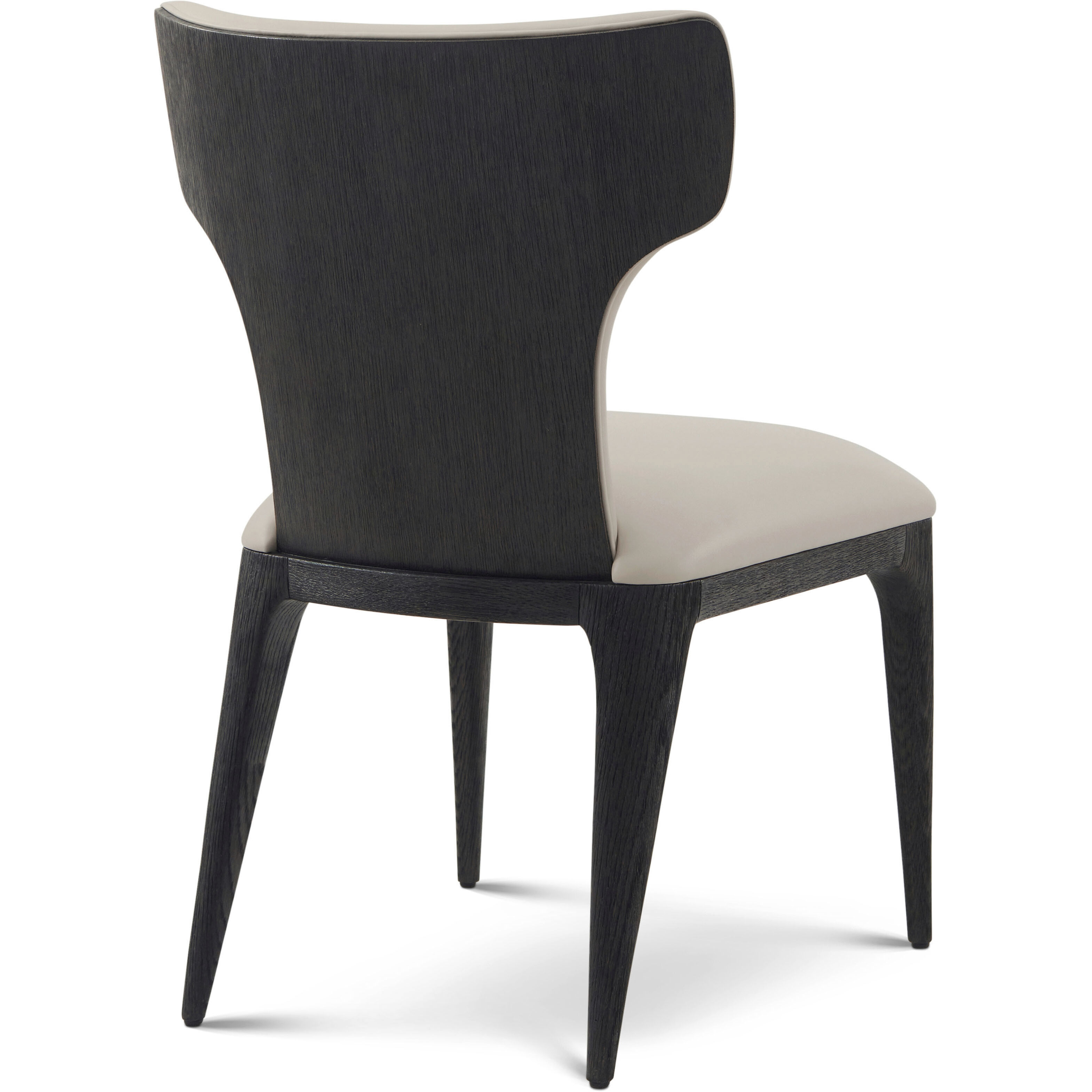 Repose Charcoal Oak Dining Side Chair, Wooden, Upholstered