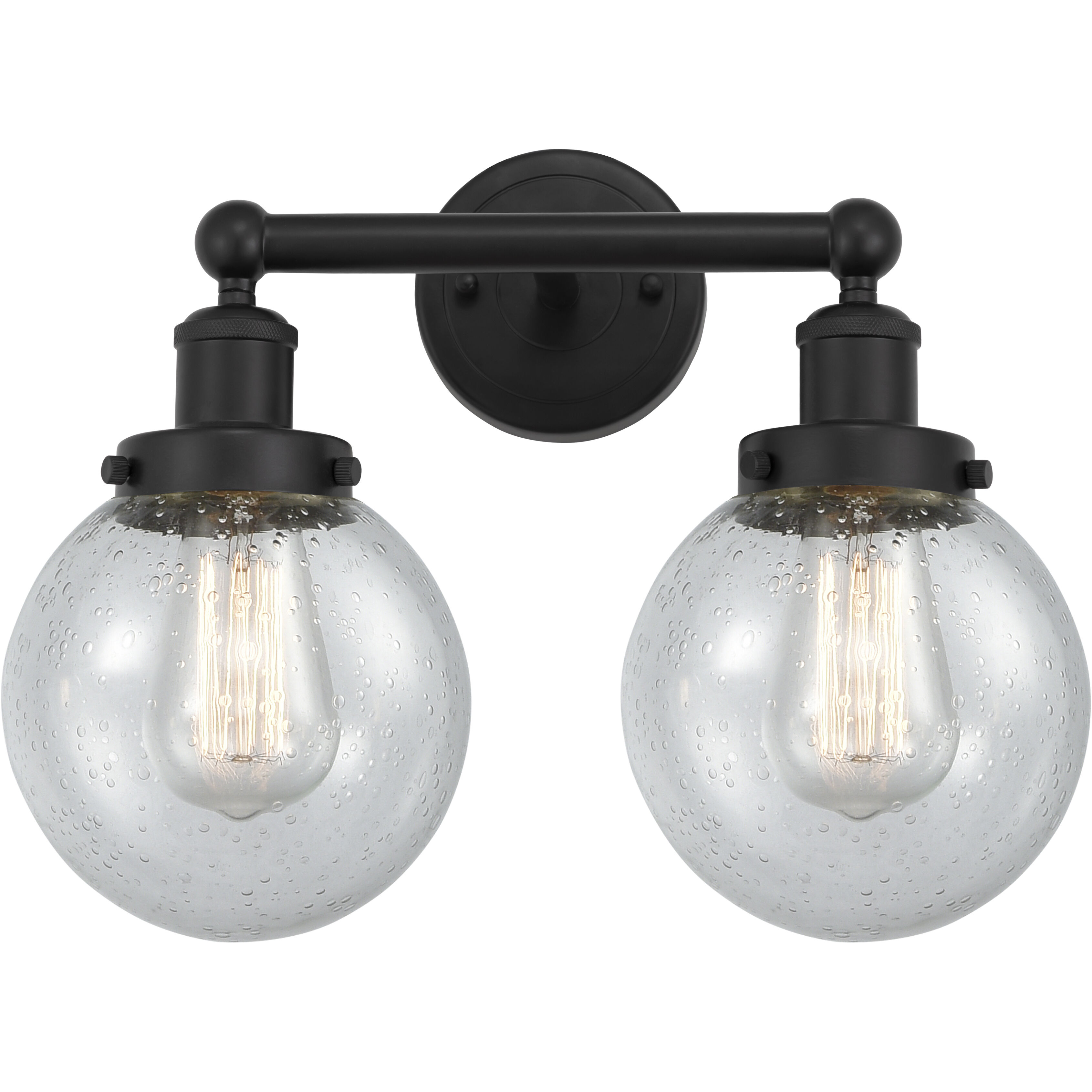 Beacon 2 Light 15.5 inch Matte Black Bath Vanity Light Wall Light