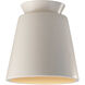 Radiance Collection LED 7.5 inch Matte White/Champagne Gold Outdoor Flush-Mount