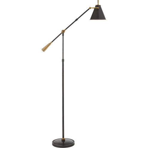 Thomas O'Brien Goodman 44.75 inch 12.00 watt Bronze and Brass Floor Lamp Portable Light in Bronze and Hand-Rubbed Antique Brass