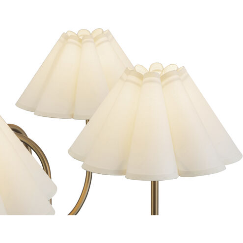 Alora Mood Rosemary 5 Light 31.13 inch Brushed Gold Chandelier Ceiling Light in Brushed Gold and Folded White