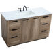 Blake 54 X 22 X 34 inch Natural Oak Vanity Sink Set