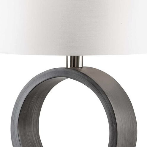 Tracey 24 inch 100.00 watt Brushed Nickel and Charcoal Gray Table Lamp Portable Light
