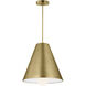Sean Lavin Ace Line-Voltage Pendant Ceiling Light in Plated Brass