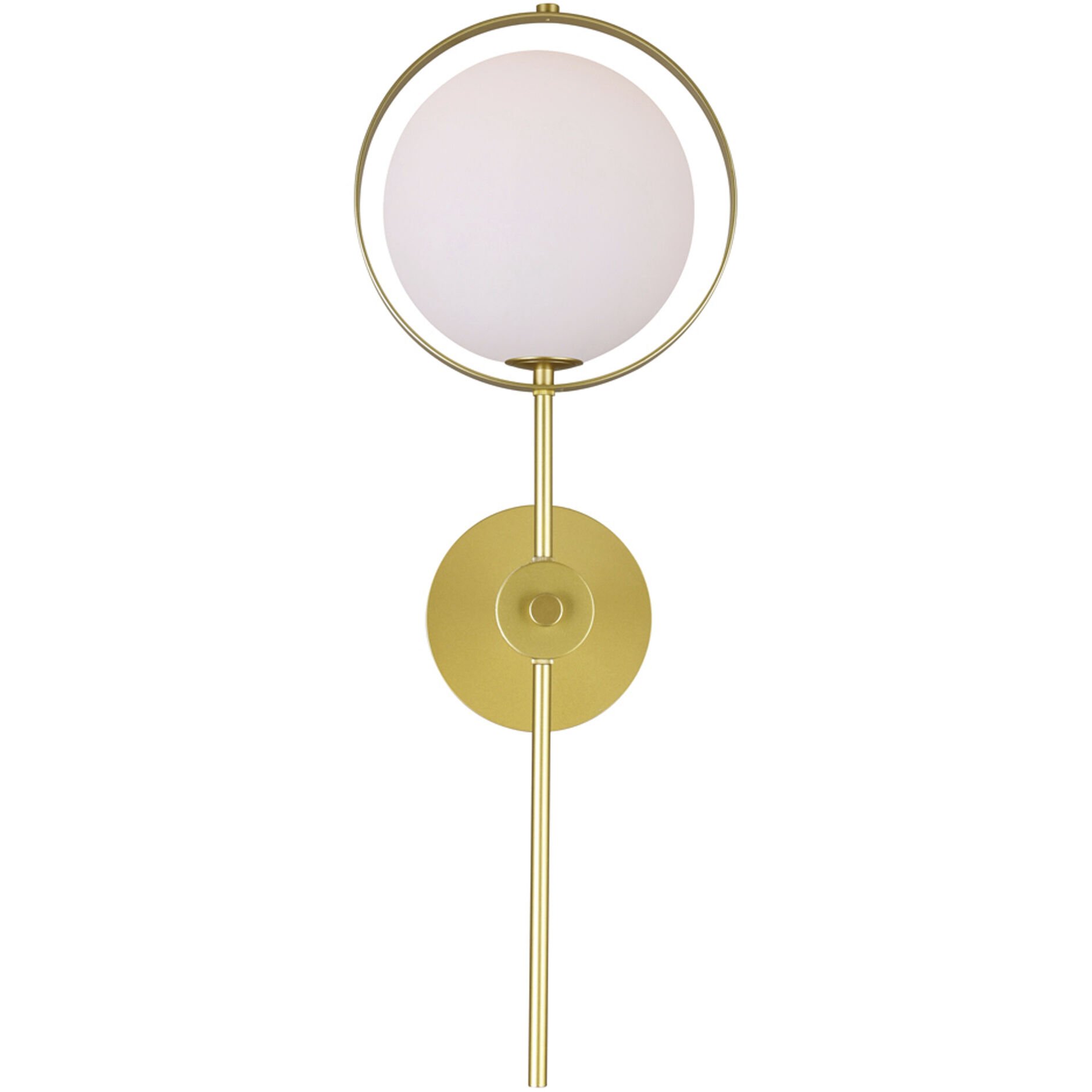 Da Vinci LED 10 inch Brass Wall Light