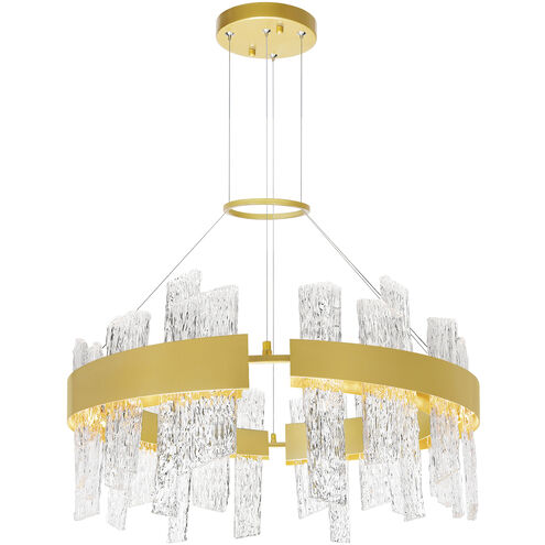 Guadiana LED 32 inch Satin Gold Chandelier Ceiling Light