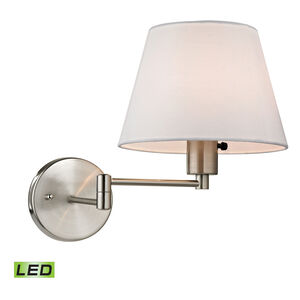 Akron LED 9 inch Brushed Nickel Sconce Wall Light