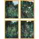 Dark Study Green and Blue and Turquoise and Teal Framed Art