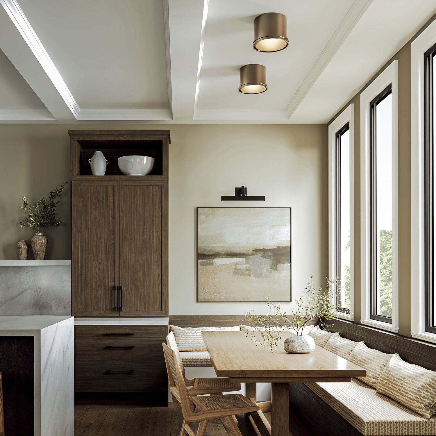 Griffin 1 Light 8.75 inch Aged Brass Flush Mount Ceiling Light