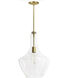 Petalite 1 Light 12.5 inch Aged Brass Pendant Ceiling Light