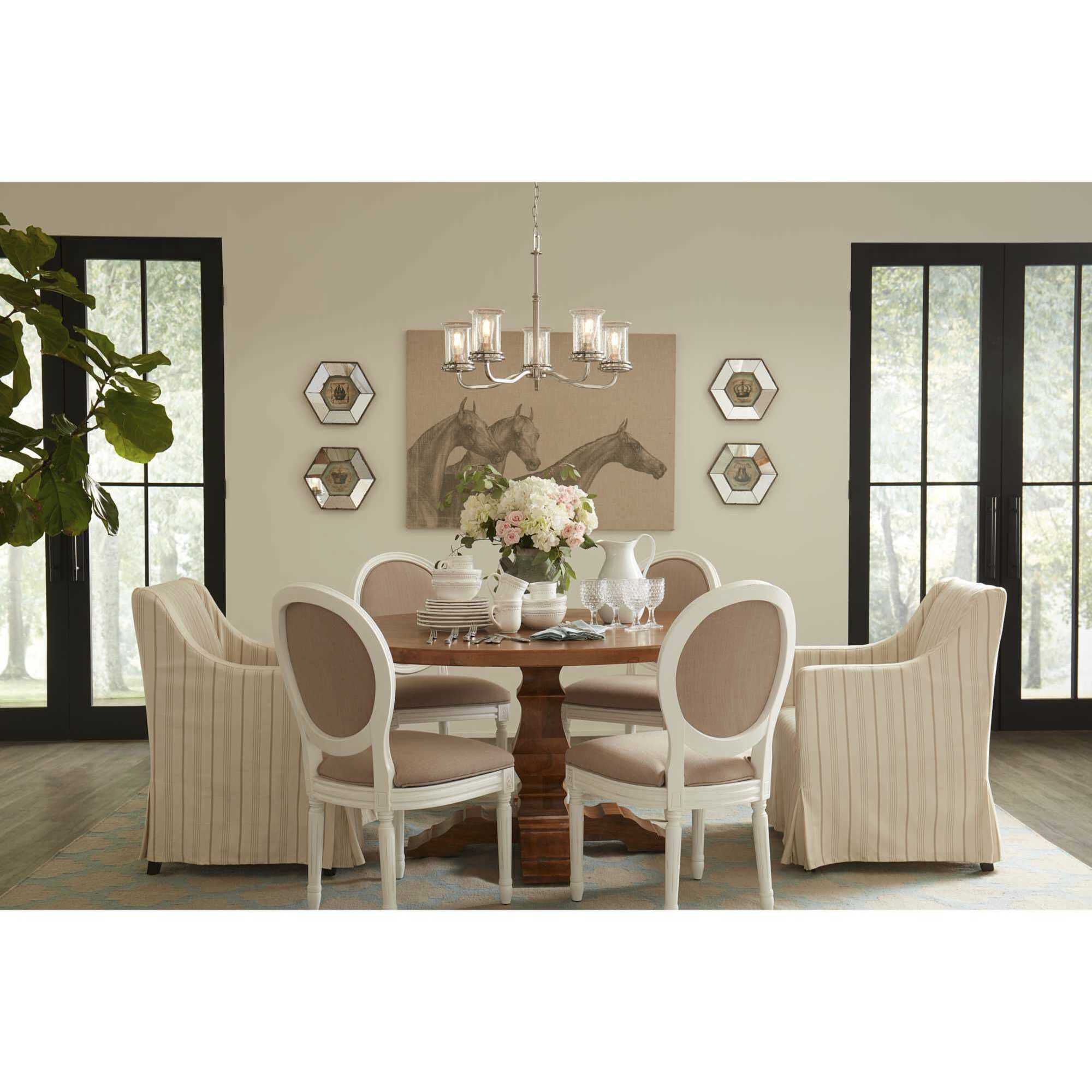 Winslett 5 Light 27 inch Brushed Nickel Chandelier Ceiling Light