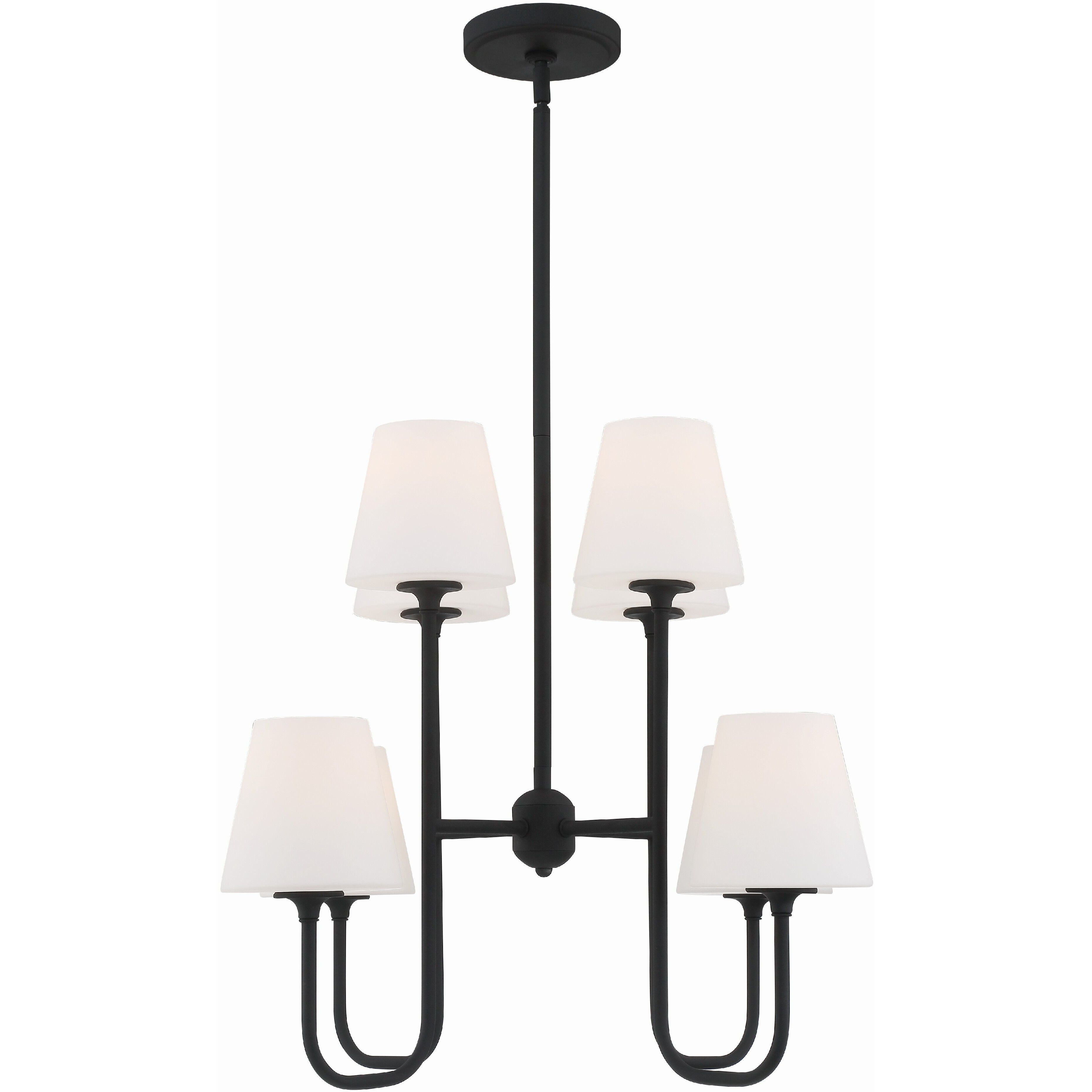 Keenan 8 Light 28 inch Black Forged Chandelier Ceiling Light