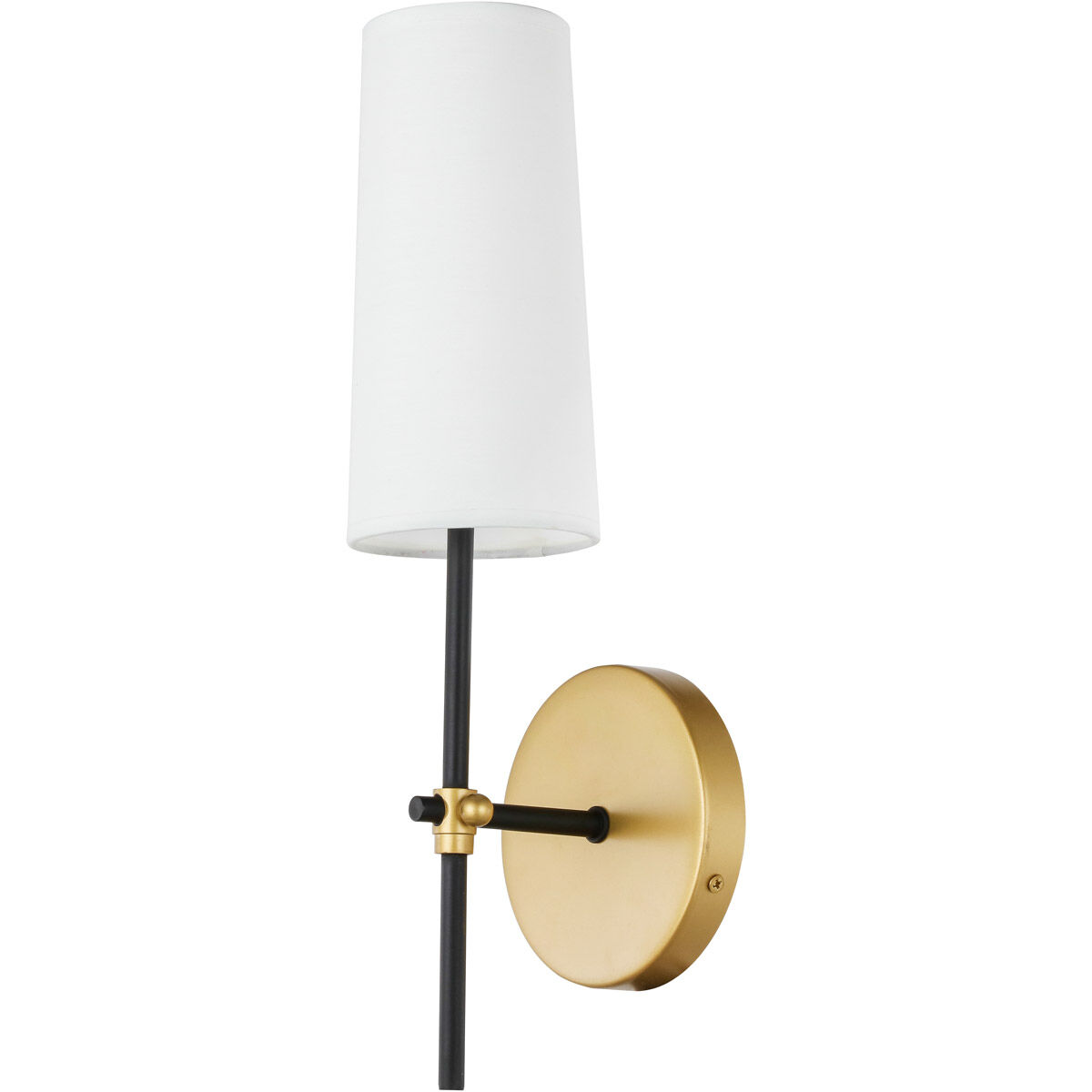 Mel 1 Light 5 inch Brass and Black Wall sconce Wall Light
