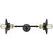 Franklin Restoration Railroad LED 8 inch Black Antique Brass Bath Vanity Light Wall Light in Matte Black, Franklin Restoration