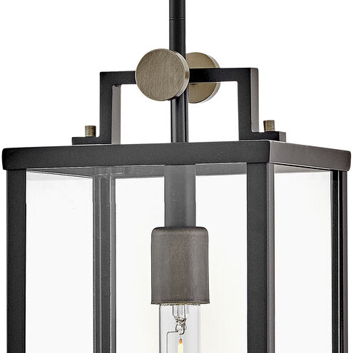 Catalina 1 Light 7.5 inch Black with Burnished Bronze Outdoor Hanging