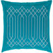 Plaza 26 X 26 inch Teal, Light Gray Euro Sham