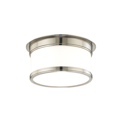 Geneva 1 Light 9.25 inch Satin Nickel Flush Mount Ceiling Light