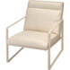 Hemingway Cream Leather Accent Chair, Inline