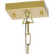 Tudor 6 Light 20 inch Satin Gold and Black Up Chandelier Ceiling Light