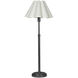 Polly 27.25 inch 60.00 watt Blackened Brass Buffet Lamp Portable Light in White Scalloped Shade