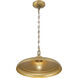 Crowne 1 Light 16 inch Legacy Brass Pendant Ceiling Light