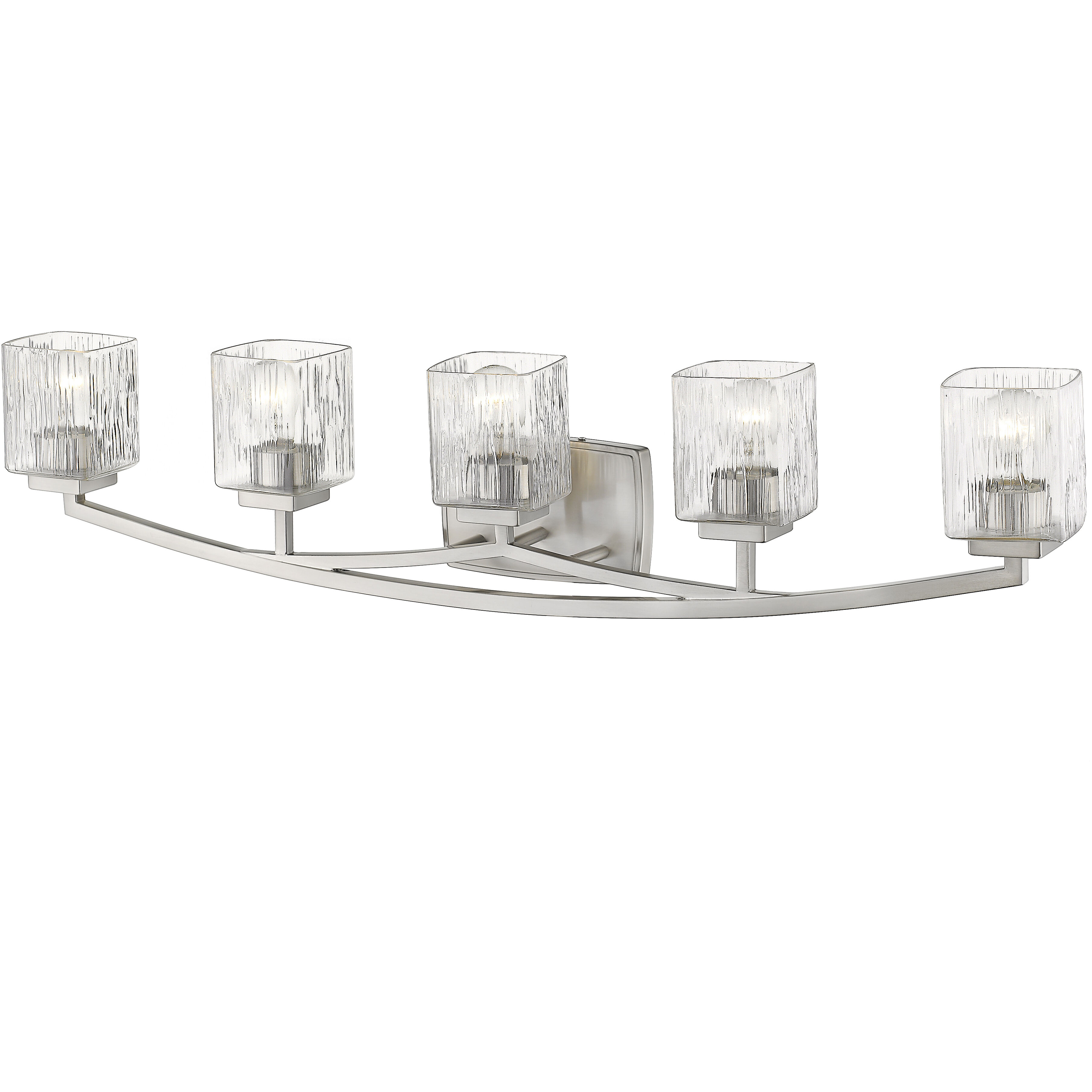 Zaid 5 Light 40 inch Brushed Nickel Vanity Wall Light