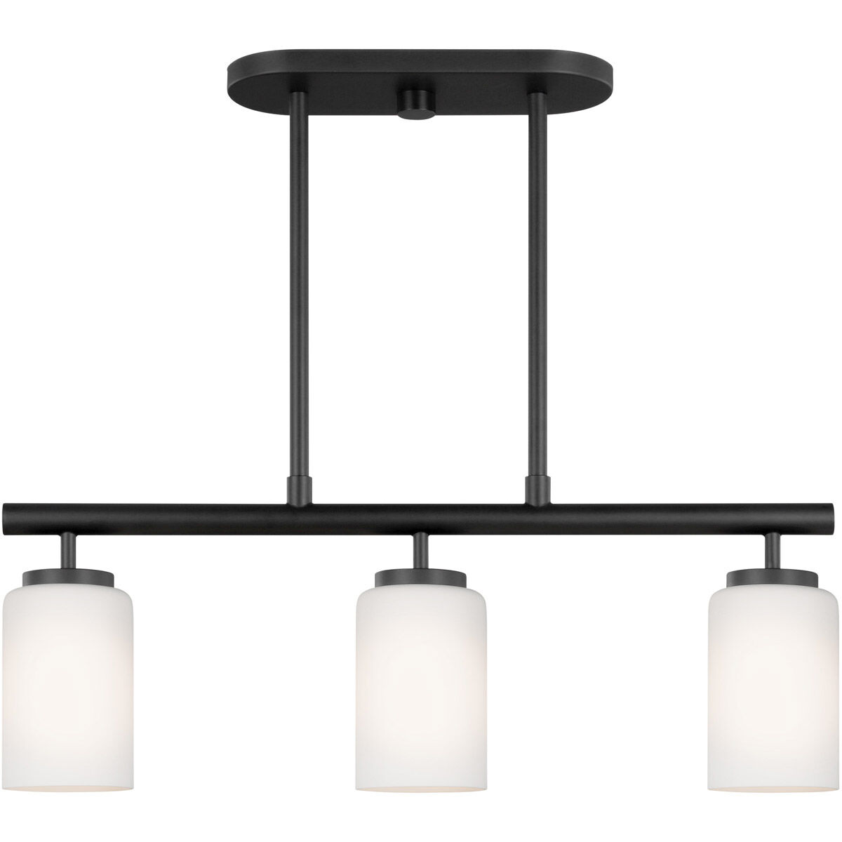 Oslo Island Pendant Ceiling Light in Midnight Black