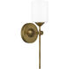 Aria 1 Light 5 inch Weathered Brass Wall Sconce Wall Light