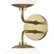 Stella 2 Light 7 inch Aged Brass Wall Sconce Wall Light 