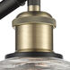 Ballston Athens Deco Swirl LED 8 inch Black Antique Brass Sconce Wall Light