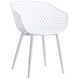 Piazza White Outdoor Chair, Set of 2