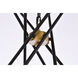 Casen 6 Light 32 inch Black and Brass Pendant Ceiling Light