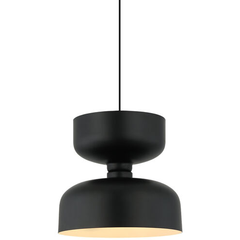 Pedestal 1 Light 13.75 inch Black Pendant Ceiling Light