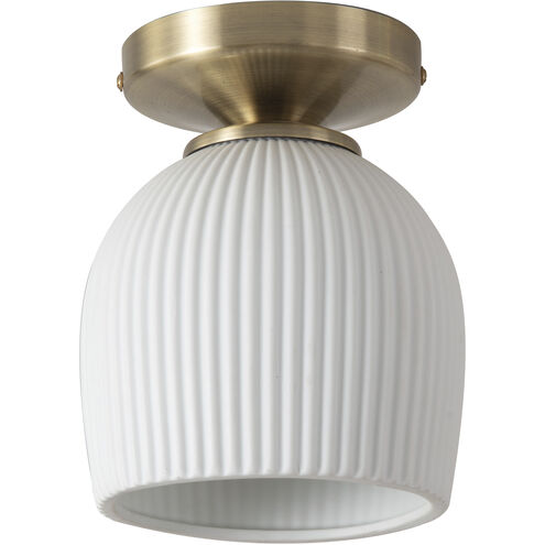 Petaluma LED 6 inch Weathered Brass Semi-Flush Mount Ceiling Light