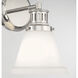 Alden 1 Light 7.63 inch Polished Nickel Vanity Light Wall Light in Matte Opal