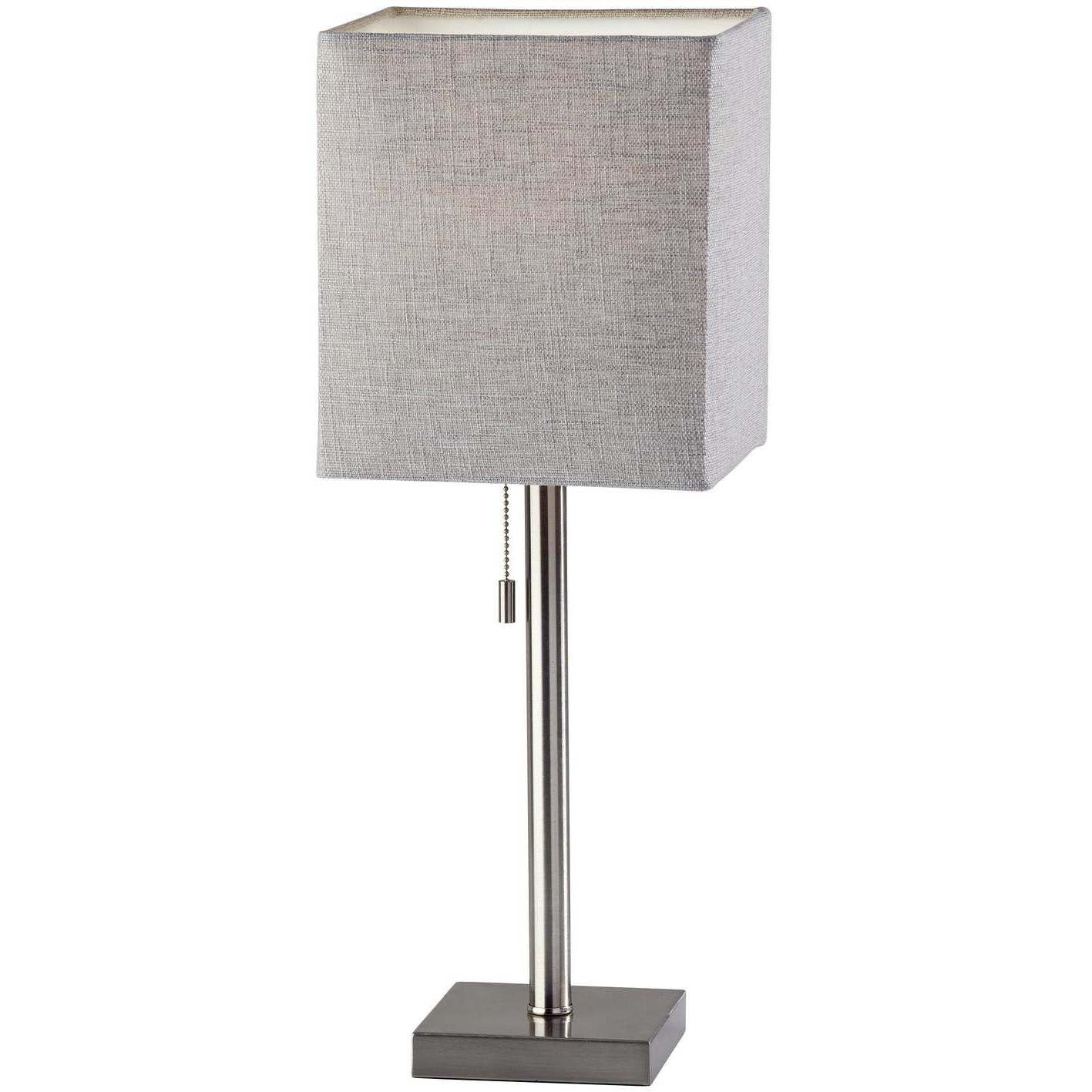 Adesso 1566 22 Estelle 24 inch 60.00 watt Brushed Steel Table Lamp
