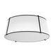 Trapezoid 4 Light 22 inch Black with White Flush Mount Ceiling Light