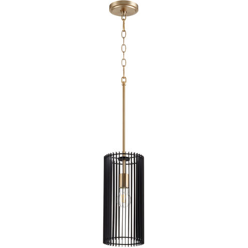 Finura 1 Light 6.5 inch Aged Brass Mini Pendant Ceiling Light