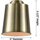 Franklin Restoration Addison LED 5 inch Brushed Satin Nickel Semi-Flush Mount Ceiling Light, Franklin Restoration