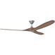 Maverick 70 inch Brushed Steel with Koa Blades Ceiling Fan