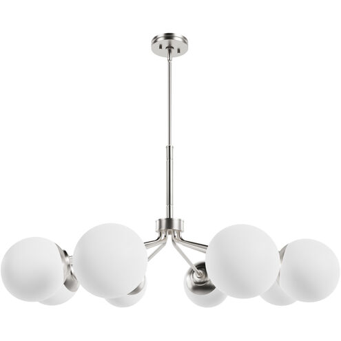 Hepburn 8 Light 40 inch Brushed Nickel Chandelier Ceiling Light, Extra Large